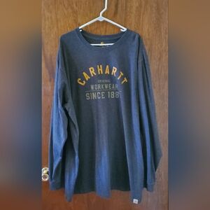 Carhartt Gray Long Sleeve Shirt Sz Xl Tall
